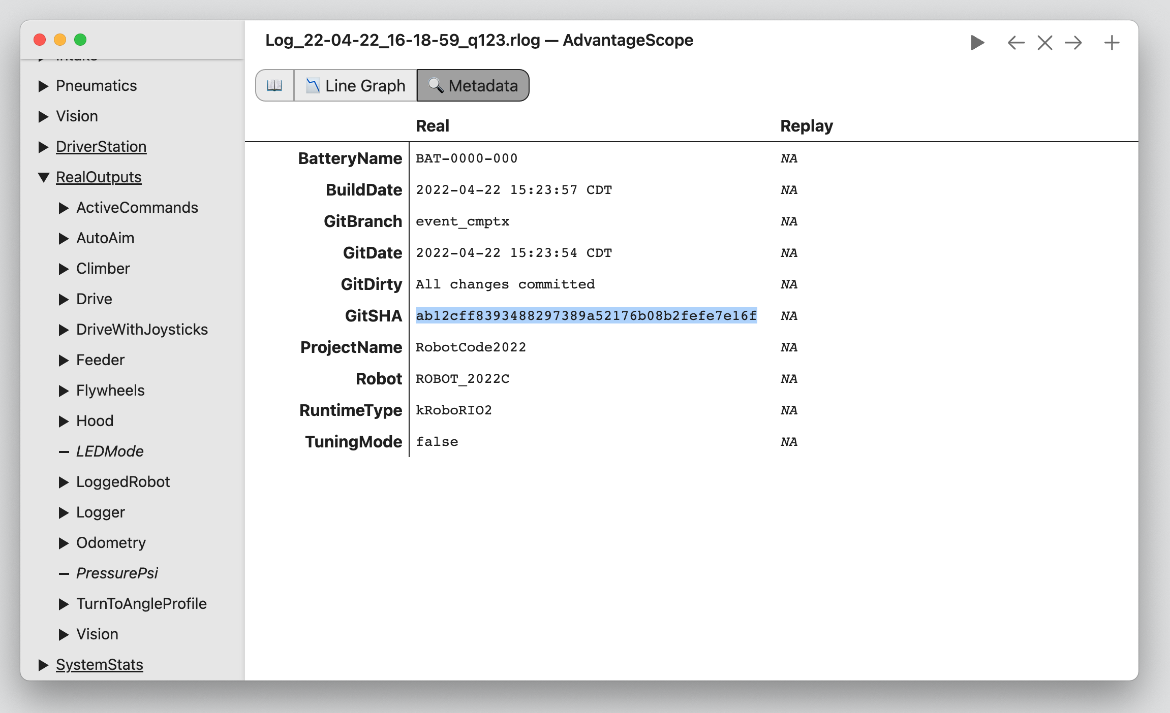 Viewing metadata